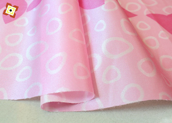 Pembe Yatak Kapitone Kumaş %100 Polyester Çözgülü Örme Baskılı 250cm En
