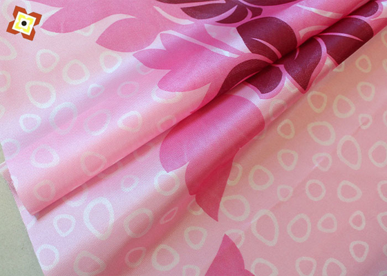 Pembe Yatak Kapitone Kumaş %100 Polyester Çözgülü Örme Baskılı 250cm En