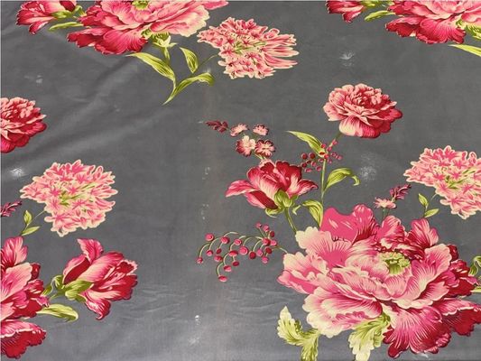 Yatak Örtüsü İçin 2.3m Geniş 100gsm Polyester Triko Kumaş Çiçek Baskı