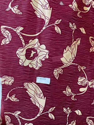Kırmızı Alt Polyester Yatak Kumaşı 100g/M2 Jakarlı Kapitone 2.3m Genişlik
