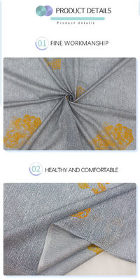 %100 Polyester Yatak Kumaş Çözgü Örme Baskılı Altın Toz Bez